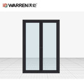 Warren french doors 60 x 96 exterior black color thermal break aluminum exterior french doors